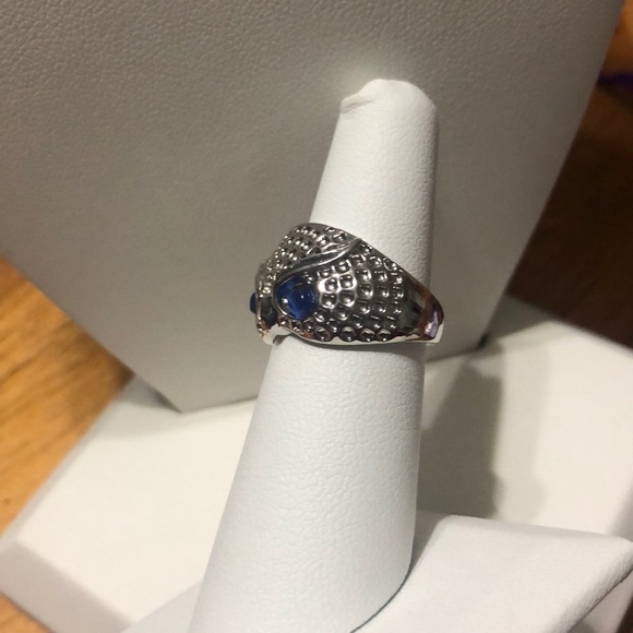 Beautiful 925 silver owl ring - gorgeous blue eyes - Picture 6 of 7